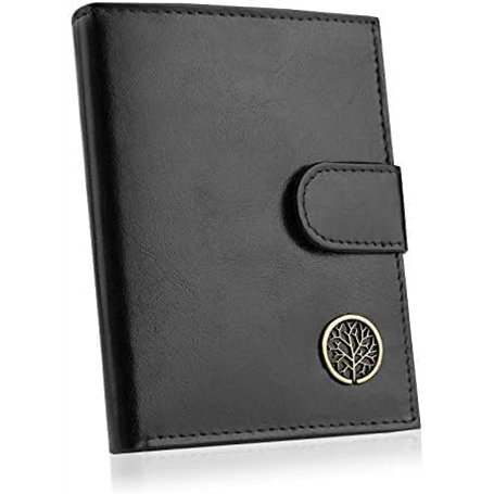 BETLEWSKI® Porte-Monnaie pour Homme en Cuir véritable RFID Porte-Monnaie spacieux pour Homme
