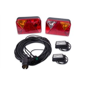 UNITRAILER Feux Arriere Remorque - Kit Eclairage Remorque 7 Broches - Feu DPT 35 pour éclairage 12V et 24V - Câble 7 m à 7 Broch