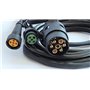 UNITRAILER Feux Arriere Remorque - Kit Eclairage Remorque 7 Broches - Feu DPT 35 pour éclairage 12V et 24V - Câble 7 m à 7 Broch