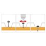 Wkret-Met RAL3011 Lot de 200 vis à tôle 4,8 x 70 mm pour support en bois (Marron/rouge)