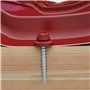 Wkret-Met RAL3011 Lot de 200 vis à tôle 4,8 x 70 mm pour support en bois (Marron/rouge)