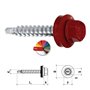 Wkret-Met RAL3011 Lot de 200 vis à tôle 4,8 x 70 mm pour support en bois (Marron/rouge)