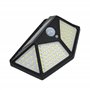 PNI GreenHouse WS10 Lampe solaire LED 100 LED 600 lm Angle PIR 120 degrés Batterie 1800 mAh Montage mural, Noir