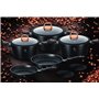 Berlinger Haus, Batterie de Cuisine de 10 Pièces Collection Black Rose, Revêtement en marbre antiadhésif à 3 couches, Poignée er