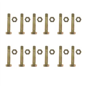 Cancanle 12 Paquets Goupilles de Cisaillement et écrous pour Rotary 5575 Compatible avec Ariens 52100100