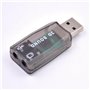 Kissmii Carte son USB, carte son externe, adaptateur audio stéréo USB vers 3,5 mm pour haut-parleur Android Win 7 8 casque d'ord