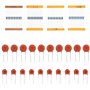 Kueohse Kit de composants électroniques avec boîte en plastique pour ensemble de composants R3