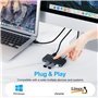 Wrtysully Boîtier de Commutation de Partage D'Ordinateurs USB3.0 2 Entrées 4 Sorties KVM 2x4 Sélecteur de Commutateur USB 3.0 po
