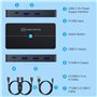 Wrtysully Boîtier de Commutation de Partage D'Ordinateurs USB3.0 2 Entrées 4 Sorties KVM 2x4 Sélecteur de Commutateur USB 3.0 po