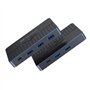 Wrtysully Boîtier de Commutation de Partage D'Ordinateurs USB3.0 2 Entrées 4 Sorties KVM 2x4 Sélecteur de Commutateur USB 3.0 po