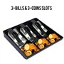 Remplacement de Tiroir Caisse Enregistreuse Insert Plateau 3 Billets 3 Pièces Boîte de Rangement pour Magasin Banque Supermarché