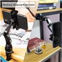 Support de téléphone portable universel réglable à 360 ° - Support de téléphone à bras long - Compatible avec iPhone/Huawei/Sams