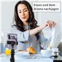 Support de téléphone portable universel réglable à 360 ° - Support de téléphone à bras long - Compatible avec iPhone/Huawei/Sams