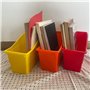 Wzxksoac Porte-Livres et Classeurs, pour Salle de Classe, Dossiers Organisateurs de Livres de Rangement Verticaux en Plastique, 