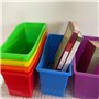 Wzxksoac Porte-Livres et Classeurs, pour Salle de Classe, Dossiers Organisateurs de Livres de Rangement Verticaux en Plastique, 