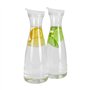 Gbloodst Lot de 2 bidons d'eau en plastique de 1 l avec couvercles rabattables blancs