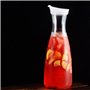 Gbloodst Lot de 2 bidons d'eau en plastique de 1 l avec couvercles rabattables blancs, cruches incassables recyclables et alimen