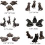 Breeshy Mini pieds de pot mignons en forme d'animal Figurines d'animaux, Ornements, Pieds de support pour pots de fleurs, pour i
