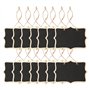 casstaly 14X Mini Tableaux Noirs Panneaux Suspendus Tableau Noir Rectangle Babillard Double Face pour Les Mariages