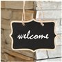 casstaly 14X Mini Tableaux Noirs Panneaux Suspendus Tableau Noir Rectangle Babillard Double Face pour Les Mariages, Artisanat po