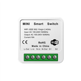 Yominerr Tuya 16A MINI Interrupteur Wifi DIY Télécommande 1 Voie Relais Temporisé Automatisation pour Smart Life Work