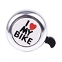 Tlilyy Sonnette D'anneau De Cyclisme De Bicyclette De Guidon Ultra-Forte en MÉTal De VÉLo D'alarme De Cœur (Couleur: Argent)
