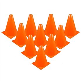 Cpolebev 10 CôNes de Signalisation - 7 Pouces de CôNes D'ActivitéS Sportives de FêTe à ThèMe de Construction Polyvalente pour L'