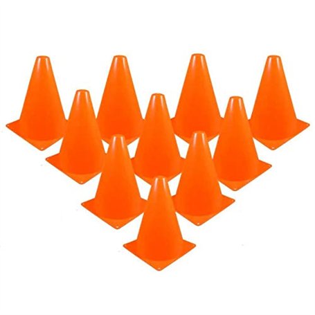 Cpolebev 10 CôNes de Signalisation - 7 Pouces de CôNes D'ActivitéS Sportives de FêTe à ThèMe de Construction Polyvalente pour L'