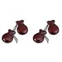 Lioggyet 2 paires de castagnettes espagnoles flamandes avec corde manuel en bois traditionnel (marron)