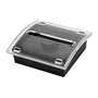 Kueohse - Distributeur de notes - Base noire - Partie supérieure transparente - Support pour notes adhésives 3 x 3 - Accessoires