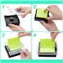 Kueohse - Distributeur de notes - Base noire - Partie supérieure transparente - Support pour notes adhésives 3 x 3 - Accessoires