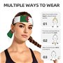 DURAGS Bandeau de sport imprimé drapeau de l'Algérie tendance et confortable, bandana pour les amateurs d'exercice, noir