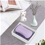 OneAmg Porte-Savon en céramique SUS304 en Acier Inoxydable Double Couche Porte Savon Douche Drainante Savon Boîte pour Salle de 