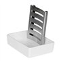 OneAmg Porte-Savon en céramique SUS304 en Acier Inoxydable Double Couche Porte Savon Douche Drainante Savon Boîte pour Salle de 