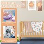 Lot de 2 draps-housses pour lit de bébé, housse de matelas pour poussette, protège-matelas pour parc, lit d'appoint et berceau, 
