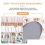 Lot de 2 draps-housses pour lit de bébé, housse de matelas pour poussette, protège-matelas pour parc, lit d'appoint et berceau, 
