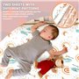 Lot de 2 draps-housses pour lit de bébé, housse de matelas pour poussette, protège-matelas pour parc, lit d'appoint et berceau, 