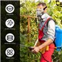 GWCYMYD Masque respiratoire avec lunettes de protection et filtre à gaz en silicone 20 x 13 x 14 cm Double filtration Masque ant