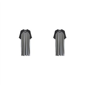 Timcryxient Lot de 2 chemises de nuit en coton pour homme - Robe de pyjama portable double couleur - Chemise de nuit douce pour