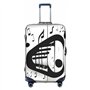 SHuWeiD Housse de protection pour bagage en polyester lavable avec notes de musique noir et blanc