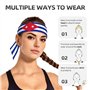 Bandeau bandana absorbant la transpiration avec drapeau cubain – Restez au sec et confortable pendant les sports de plein air – 
