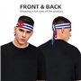 Bandeau bandana absorbant la transpiration avec drapeau cubain – Restez au sec et confortable pendant les sports de plein air – 