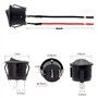 20mm AC 6A/250V 10A/125V SPST 2 Pin 2 Position On/Off Toggle Car Boat Cara