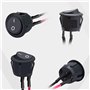 6 pièce Interrupteur 12v, Interrupteur à bascule 12v, 20mm AC 6A/250V 10A/125V SPST 2 Pin 2 Position On/Off Toggle Car Boat Cara