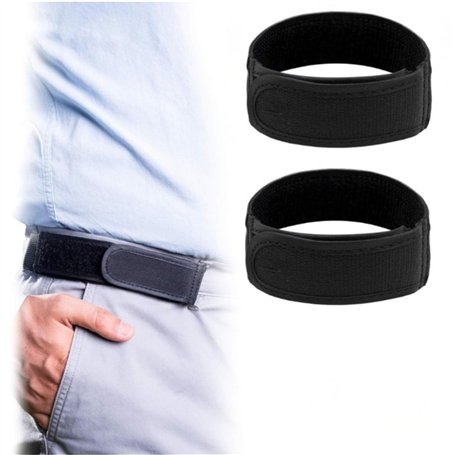 FWORUAIS Lot de 2 ceintures réglables sans boucle pour homme