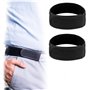 FWORUAIS Lot de 2 ceintures réglables sans boucle pour homme