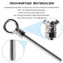 Lot de 2 vis à œil longues M10 x 120 mm, avec rondelles et écrous hexagonaux, boulons à œil pour la fixation et la suspension