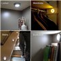 Veilleuse detecteur de mouvement intérieur,lampe led detecteur de mouvement pile pour escaliers, Eclairage LED Placard Armoire C