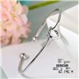 Bracelet jonc Nœud d’amour en argent sterling 925 - accessoire pour femmes et jeunes filles, cadeau de Saint Valentin