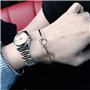 Bracelet jonc Nœud d’amour en argent sterling 925 - accessoire pour femmes et jeunes filles, cadeau de Saint Valentin